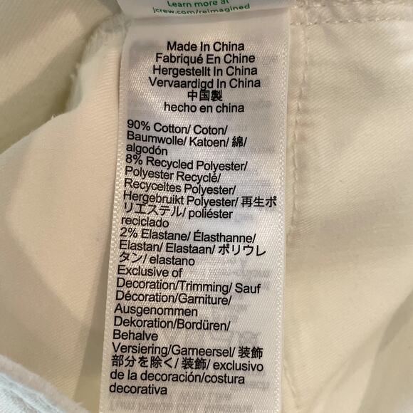 J.Crew Bootcut Jean 2003 Super Stretch Denim Vacation Date Trip CH692 White 25T - Picture 15 of 16